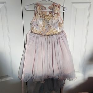 RARE Editions- High/Low formal dress - size 3T- pink/blue tule skirt